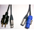 FS Hybrid, Shuko+XLR - Power+XLR - 2m Schuko+XLR Hun - PC Blå+XLR Han